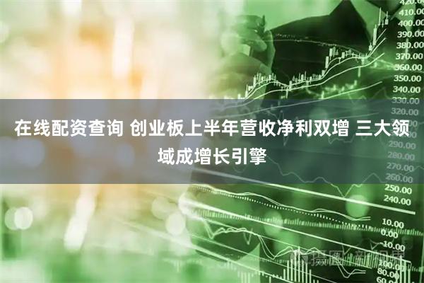 在线配资查询 创业板上半年营收净利双增 三大领域成增长引擎